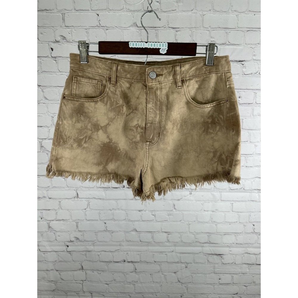 Pacsun High Rise Festival Brown Tie Dye Distressed Denim Jean Shorts 28 (28 x 2)